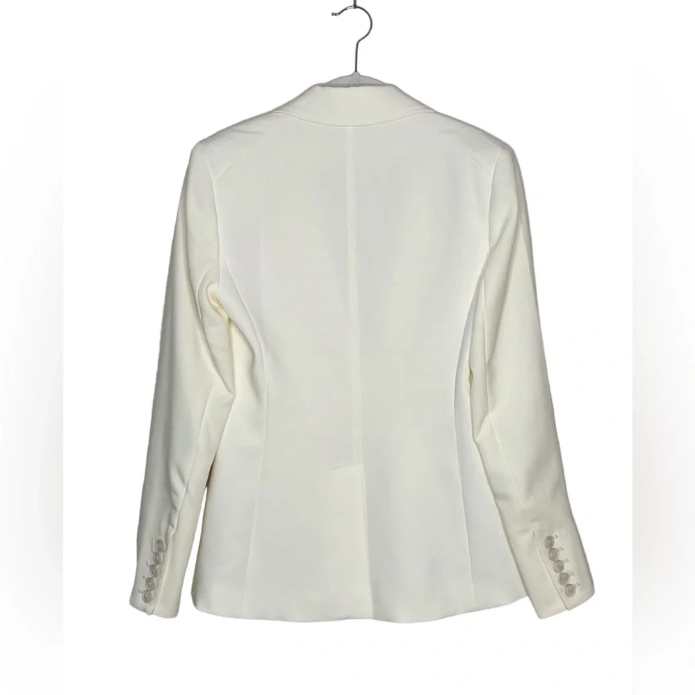 PAIGE Chelsee Notch Collar Blazer in Ecru Size S - Picture 2 of 7